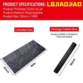 LGJIAOJIAO heavy-duty geotextile fabric resists tearing for outdoor use