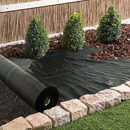 LGJIAOJIAO weed fabric 32x100ft blocks weeds while allowing water through