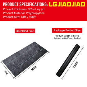 LGJIAOJIAO driveway fabric heavy-duty provides a stable underlayment under gravel or pavement.