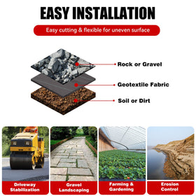 LGJIAOJIAO easy-install landscape fabric for DIY projects.