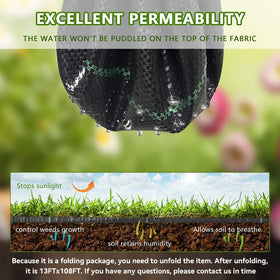 LGJIAOJIAO weed barrier for gardens keeps beds clear without blocking moisture.