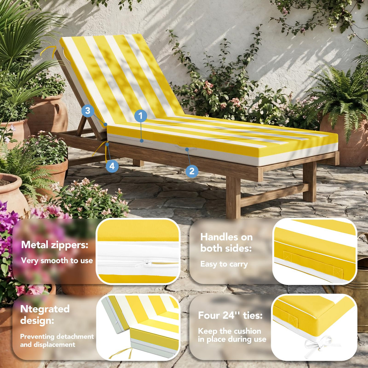 L'AGRATY cushion demonstrates sleek, concealed zipper for a clean look and washing access.