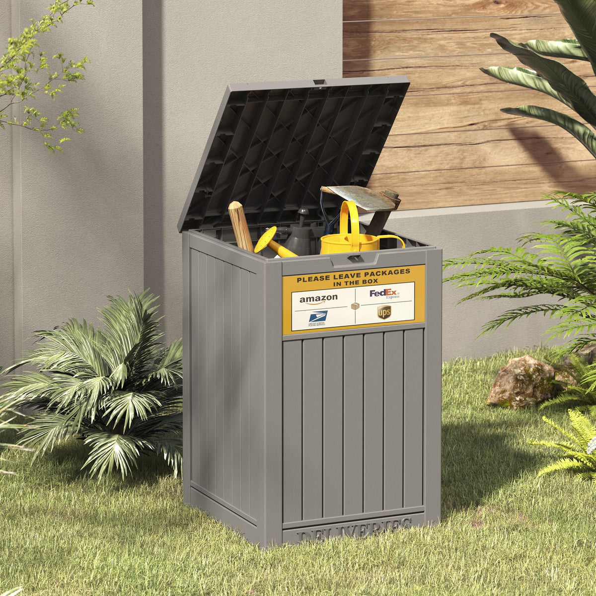 LHBGO secure delivery box helps manage parcels securely.