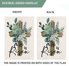 LHSION Double-sided flag artwork readable from both sides for patio display