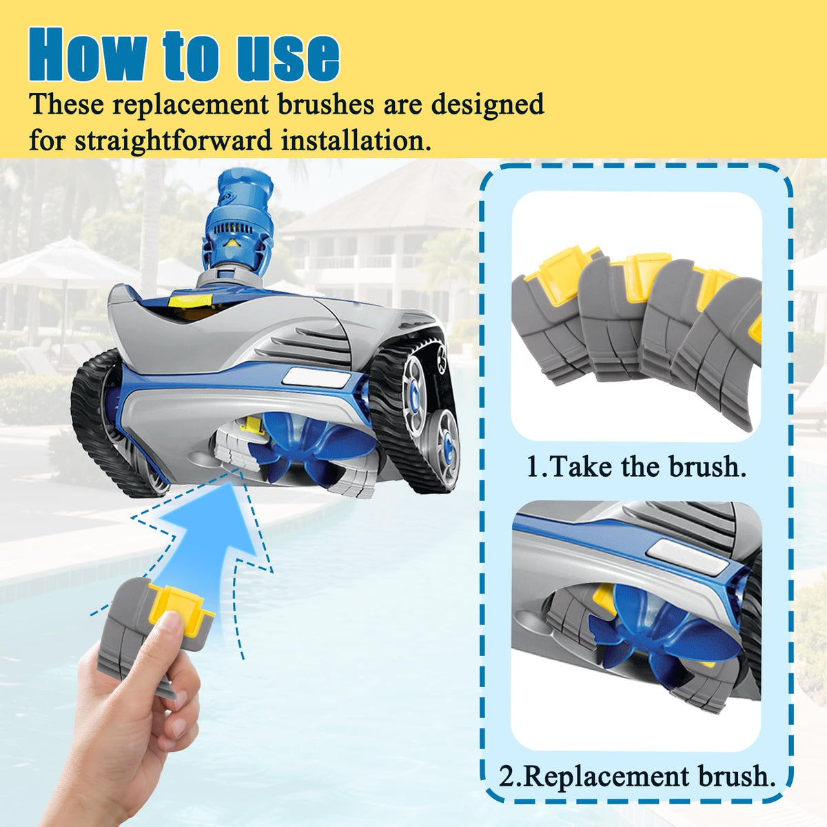 LhyBtm R0714400 four-pack replacement brushes offers cost-effective maintenance.
