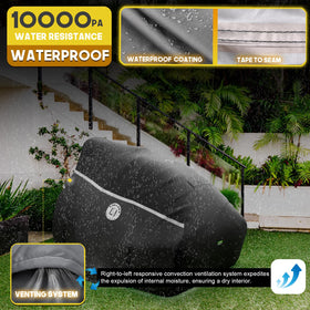 LI LIBZAKI cover measures 79x46x55 inches to protect larger zero-turn mowers.