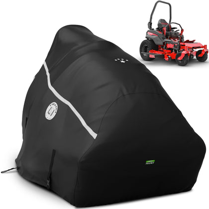 LI LIBZAKI zero-turn mower cover in waterproof 420D fabric protects your mower from rain.