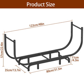LIANTRAL firewood rack with powder-coated steel resists rust and moisture