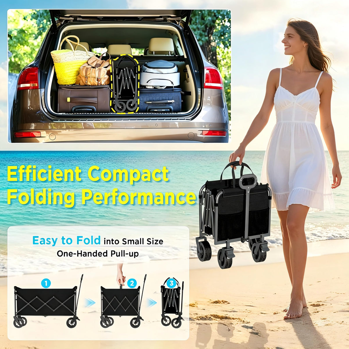 LIAPOTT wagon includes carry bag for effortless transport