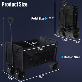 LIAPOTT front-wheel brakes keep the wagon secure when parked