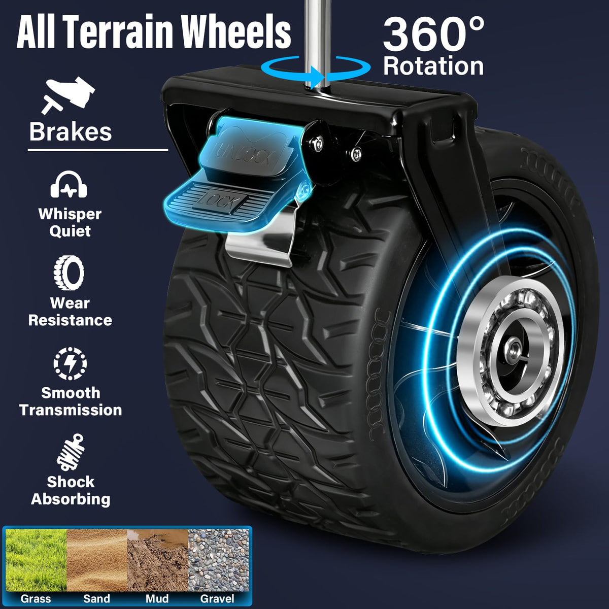 LIAPOTT heavy-duty wagon frame supports up to 650 lbs