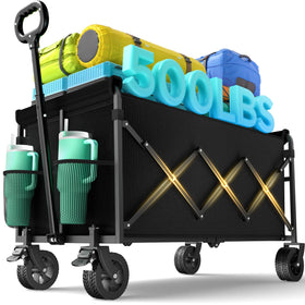 LIAPOTT wagon folds for all-terrain use with large capacity for beach gear