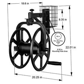 Liberty Garden 712-B holds 125 feet of 5/8-inch hose.