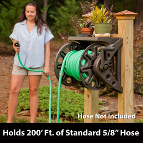 Liberty Garden Basics 512 holds up to 225 ft of 5/8-inch hose
