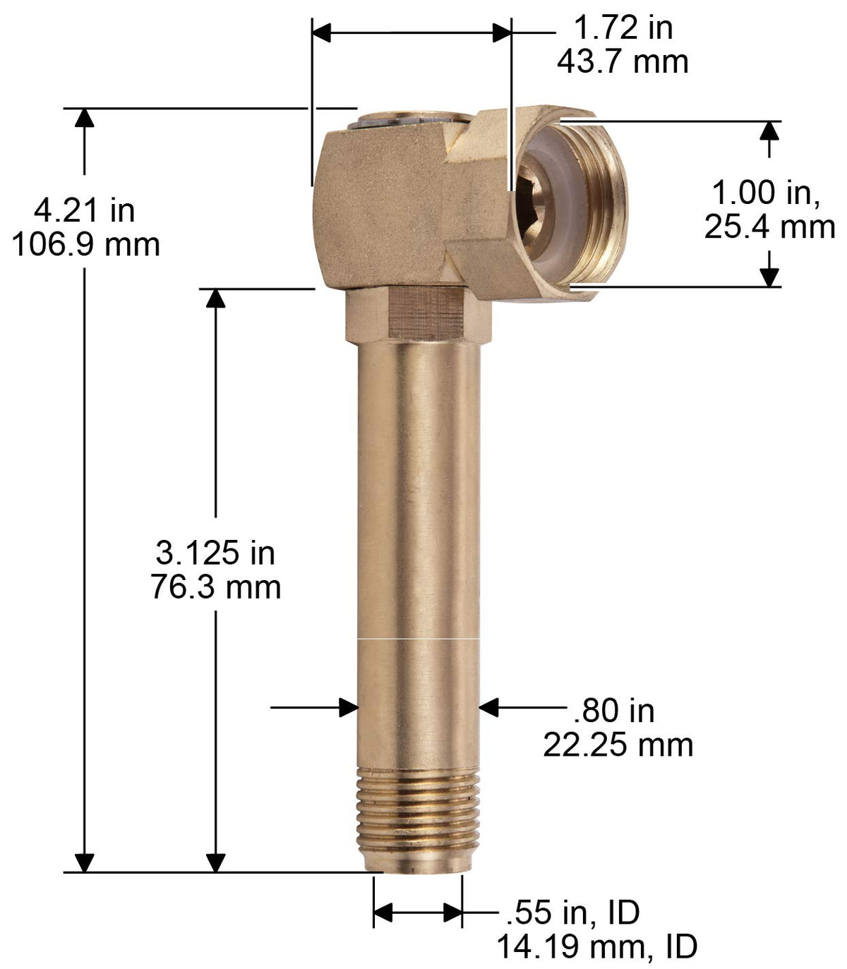 Liberty Garden brass swivel replacement 4009 brass construction for longevity.
