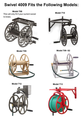 Liberty Garden brass swivel replacement 4009 close-up view for durability details.