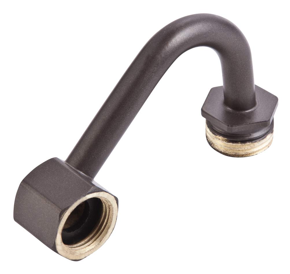 Bronze finish elbow connector by Liberty Garden adds weather resistance