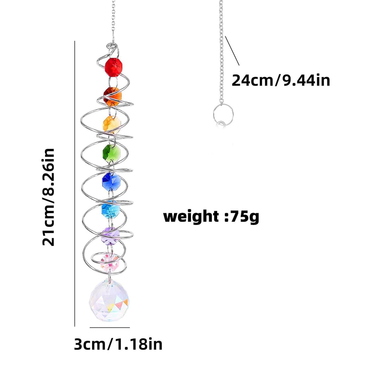 Libiline prism ball suncatcher catches sunlight to scatter rainbow reflections