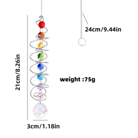 Libiline prism ball suncatcher catches sunlight to scatter rainbow reflections