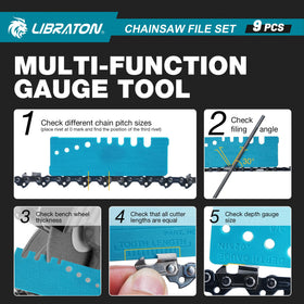 LIBRATON filing guide tool helps consistent tooth angle during sharpening