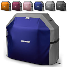 LIBZAKI grill cover in 420D Oxford fabric protects against sun and rain.