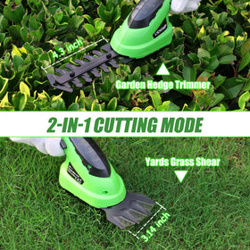 Lichamp 2-in-1 battery charging setup powering cordless pruning sessions.