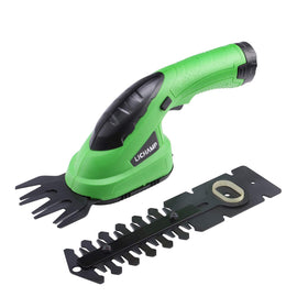 Lichamp 2-in-1 grass shear in action for precise lawn edging in small gardens.