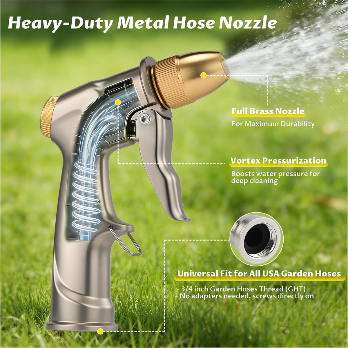 Lichamp adjustable spray patterns let you switch from mist to jet for versatile tasks.