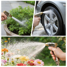 Lichamp ergonomic grip and trigger lock reduce fatigue during long watering sessions.