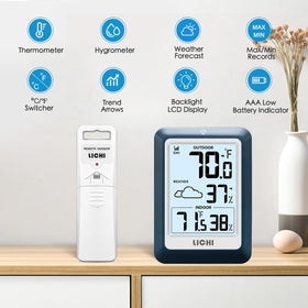 LICHI 330 ft wireless range keeps outdoor data accessible.