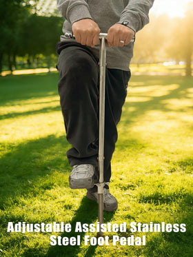 Lichtund T-handle grip on soil probe provides secure leverage during sampling
