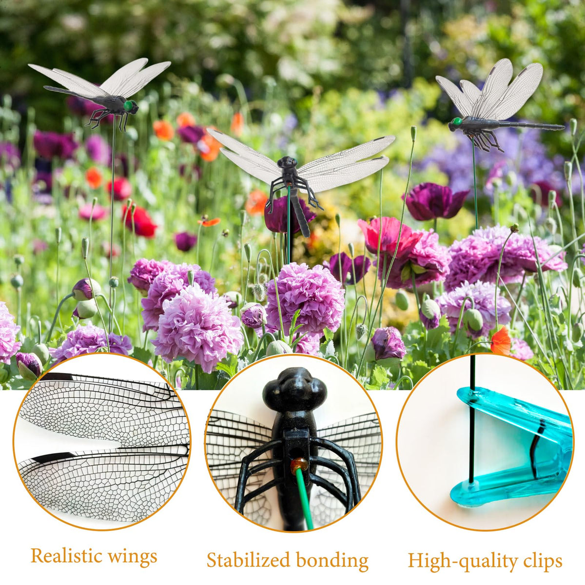 Lidengle dragonfly wings flexible and tail adjustable for dynamic positioning