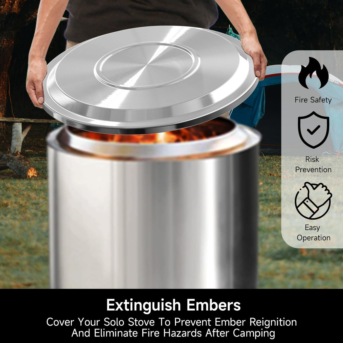 Lidereja 15-inch stove lid designed for Ranger and similar stoves