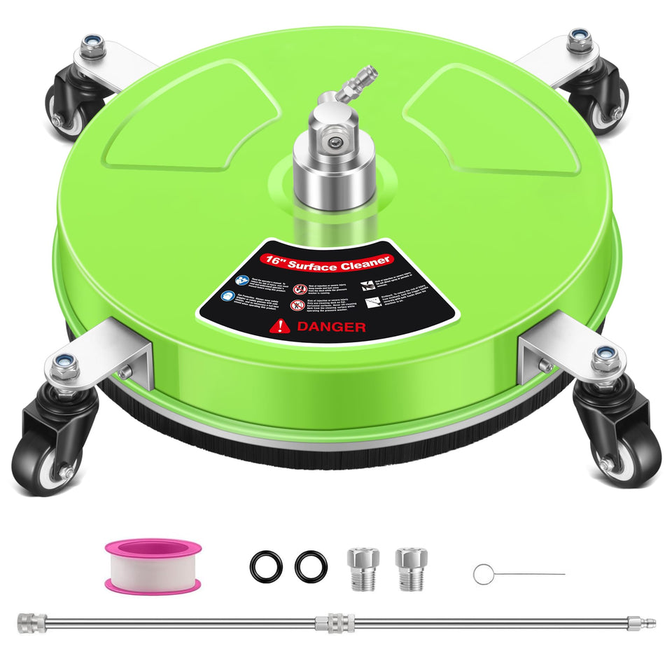 LidoDola 16-inch surface cleaner base with four wheels for stable, efficient cleaning.