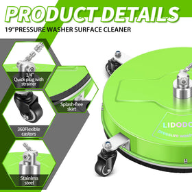 LidoDola dual-nozzle rotating jets cleaning a large patio area