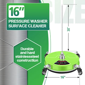 LidoDola surface cleaner wheels enable smooth movement across driveways and patios.