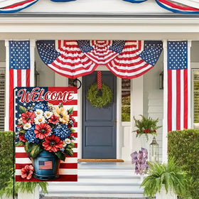 LienzoFest double-sided patriotic garden flag with crisp Independence Day pattern.