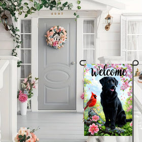 LienzoFest double-sided flag shows vivid spring imagery from both sides for versatile viewing.