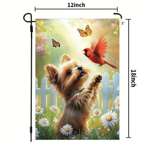 LienzoFest spring garden flag with vibrant colors ideal for porch decoration.