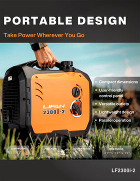 Lifan 2300W with carry handle for single-person portability