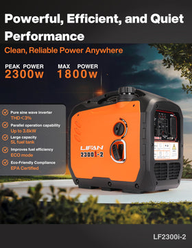 Lifan generator operating quietly at a campsite