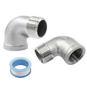 LifCratms 90-degree elbow in 304 stainless steel for durable piping connections