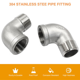 LifCratms elbow fitting for hot and cold applications in stainless steel