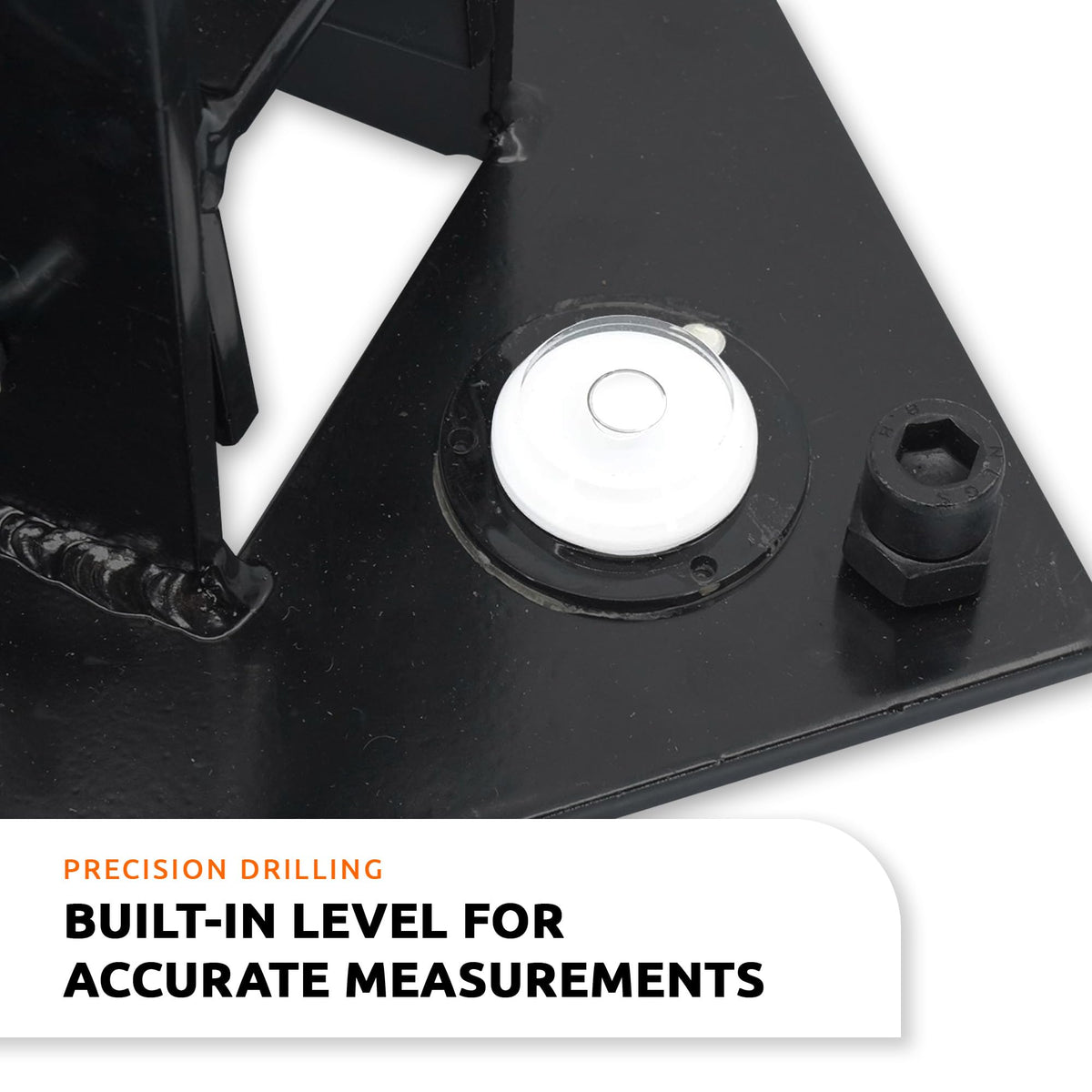 Life Saver drill guide supports concrete hole drilling with the bubble level.