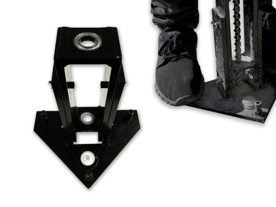 Life Saver Pool Fence DIY drill guide showing precise hole placement for secure fencing.