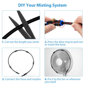 Lifeegrn easy installation mister pre assembled kit simplifies patio setup