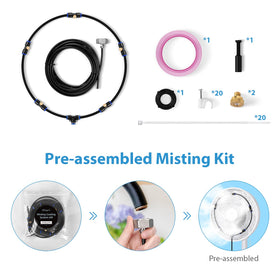 lifeegrn five mist nozzles: even coverage across outdoor areas