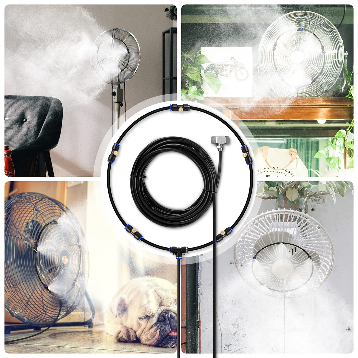 lifeegrn mister system for garden and greenhouse: versatile cooling options