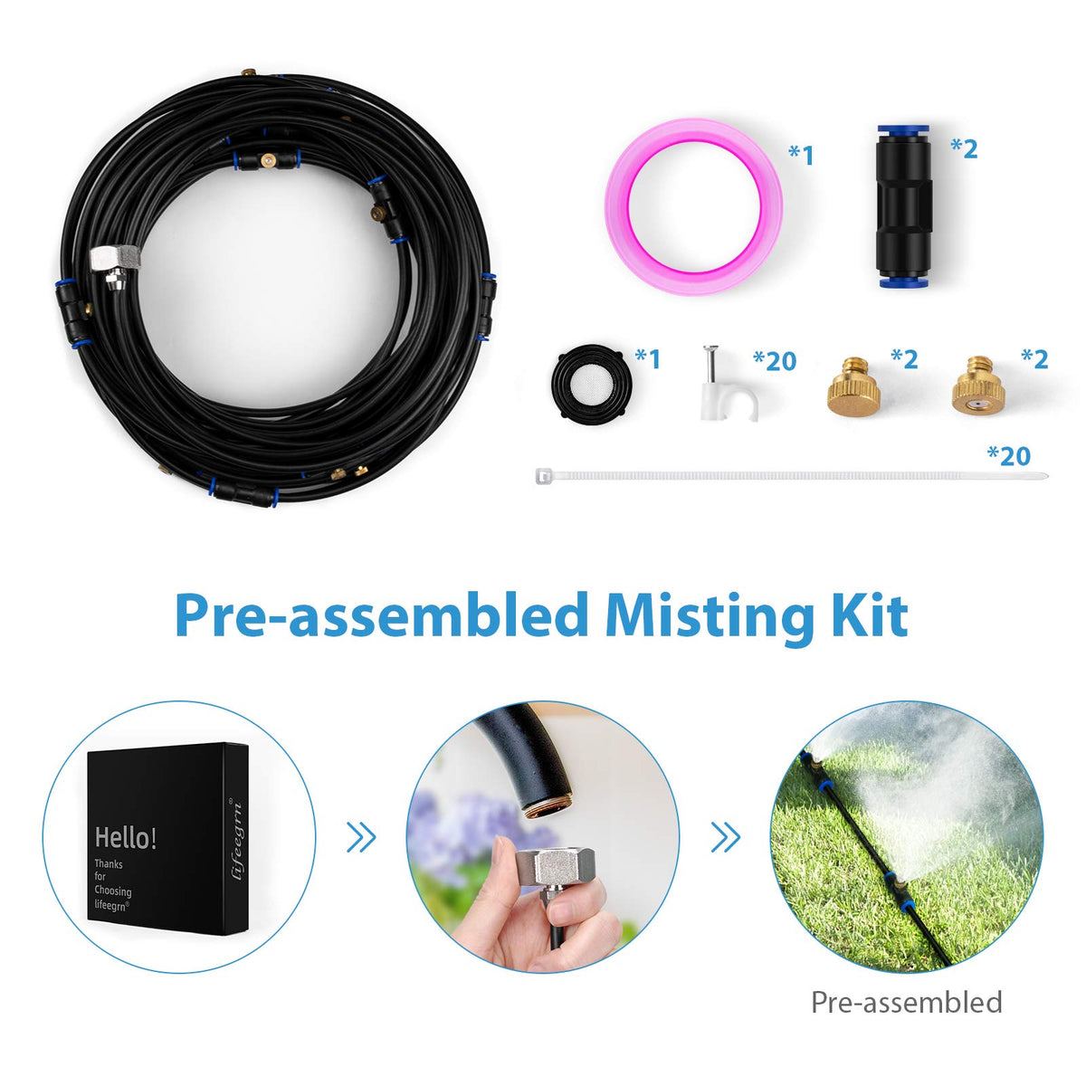 Lifeegrn patio garden misting ideal for yards patios and gardens
