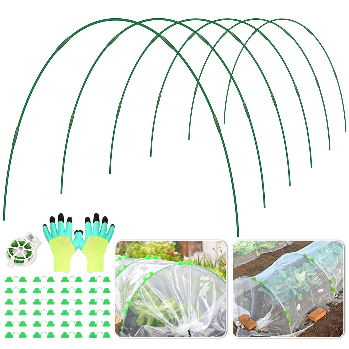 LifeisLuck 30-pcs garden hoops 6mm provide sturdy raised-bed support